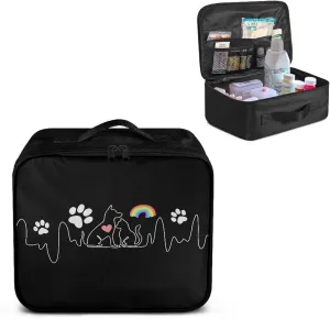 Cute Pet First Aid Kit for Home First Aid Case Empty Medical Bag Medicine Emergency Survival Kit Storage Box with Handles
