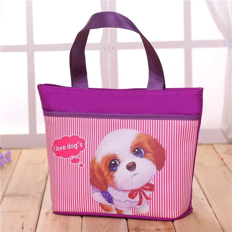 Cuteness Overload Large Zip Totes