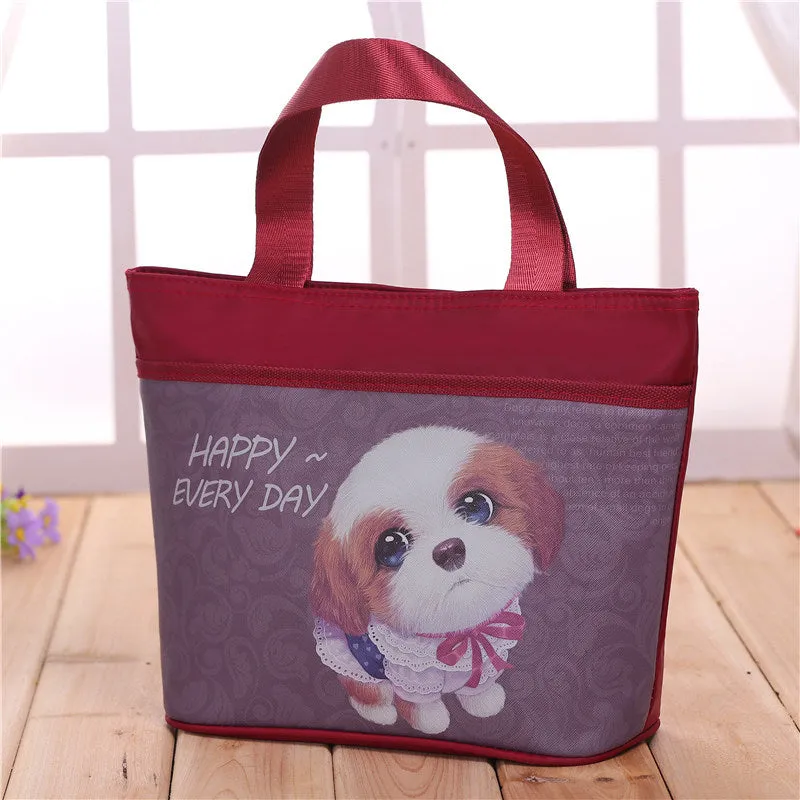 Cuteness Overload Large Zip Totes