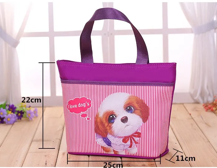 Cuteness Overload Large Zip Totes