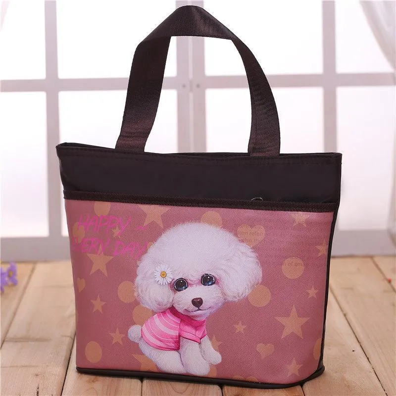 Cuteness Overload Large Zip Totes