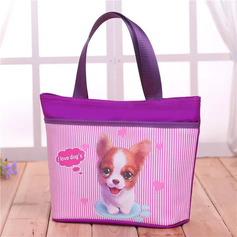 Cuteness Overload Large Zip Totes