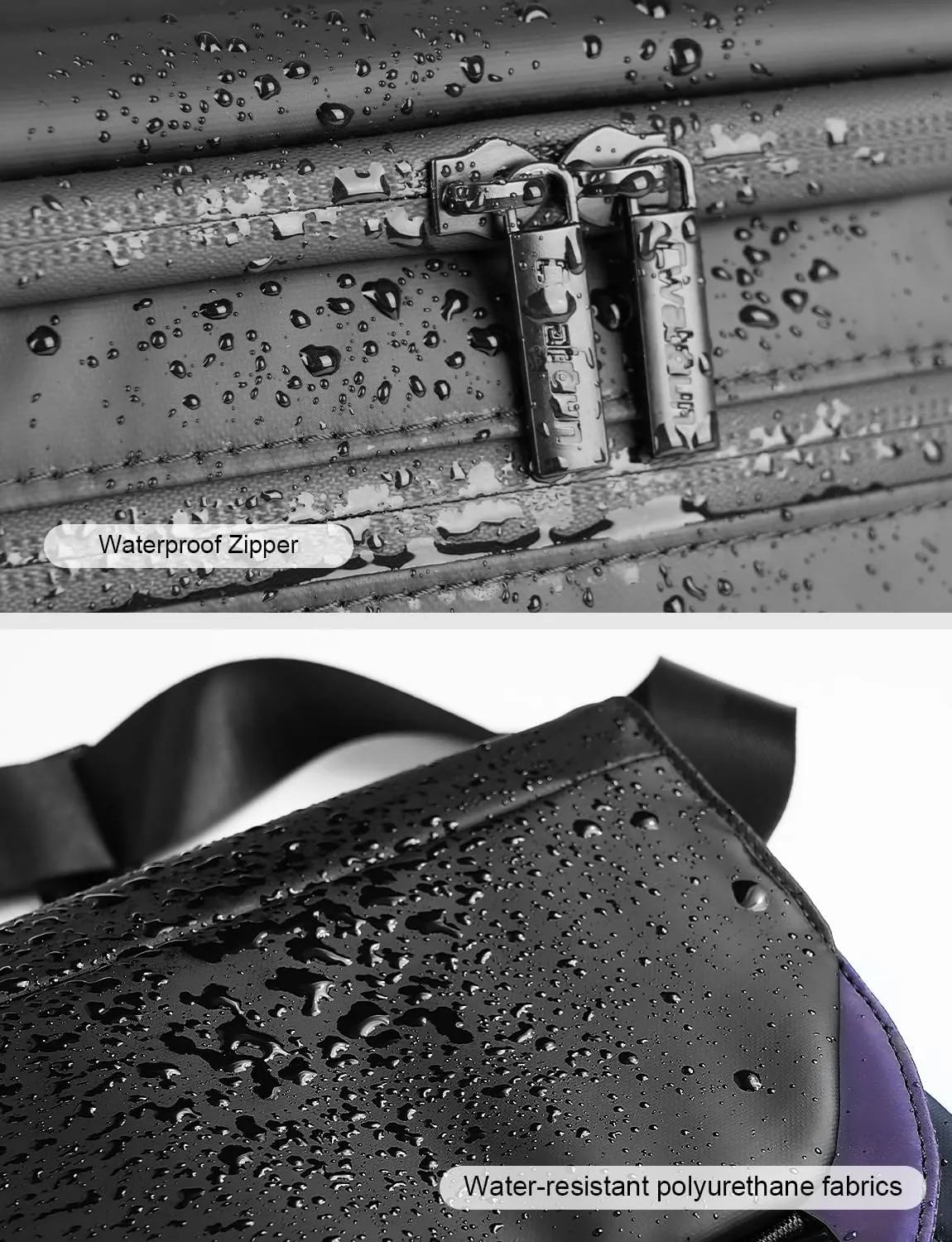 Cwatcun Waterproof Camera Bag Side Quick Access Camera Messenger Case, DSLR/SLR/Mirrorless Trave Photography Bag with Tripod Holder for Canon, Nikon, Sony, Fuji Cameras, Lens and Accessories