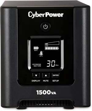 CyberPower OR1500PFCLCD PFC Sinewave UPS System, 1500VA/1050W, 8 Outlets, AVR, Mini-Tower