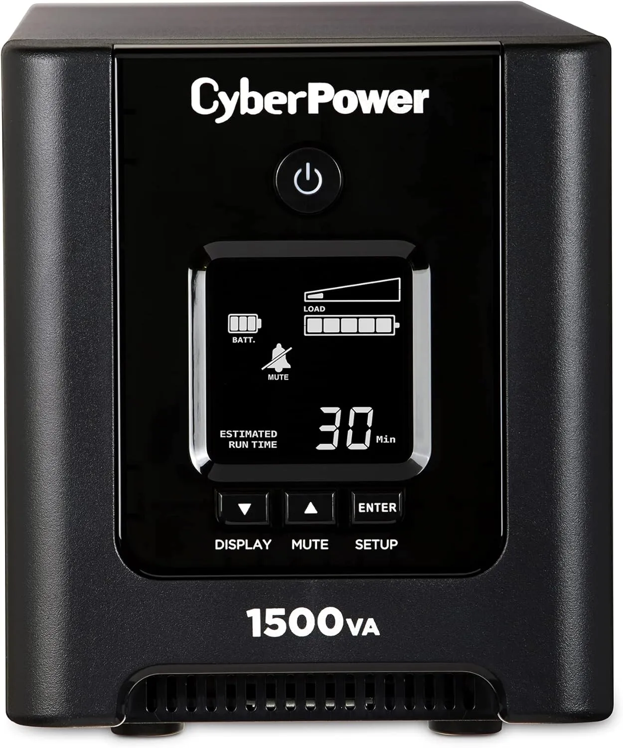 CyberPower OR1500PFCLCD PFC Sinewave UPS System, 1500VA/1050W, 8 Outlets, AVR, Mini-Tower