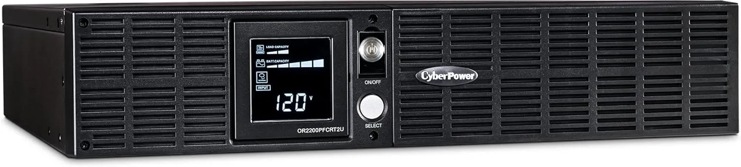 CyberPower OR2200PFCRT2U PFC Sinewave UPS System, 2000VA/1540W, 8 Outlets, AVR, 2U Rack/Tower
