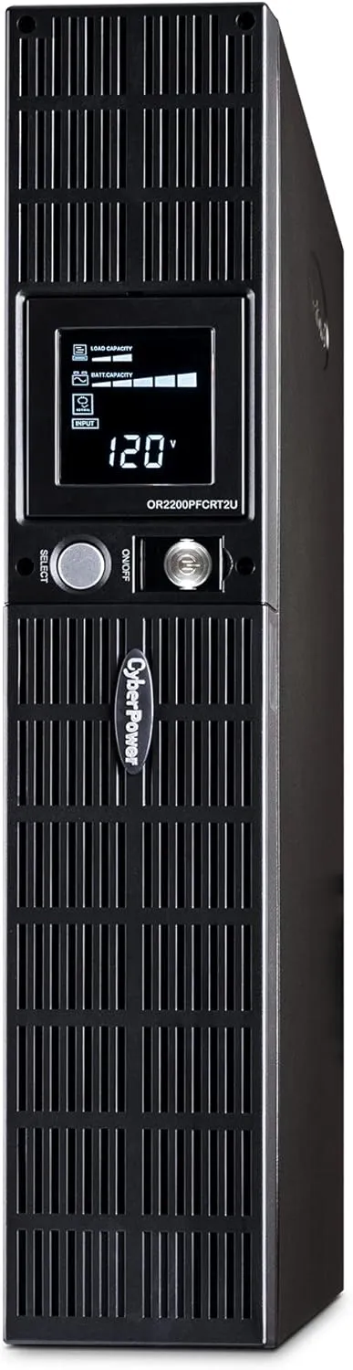 CyberPower OR2200PFCRT2U PFC Sinewave UPS System, 2000VA/1540W, 8 Outlets, AVR, 2U Rack/Tower