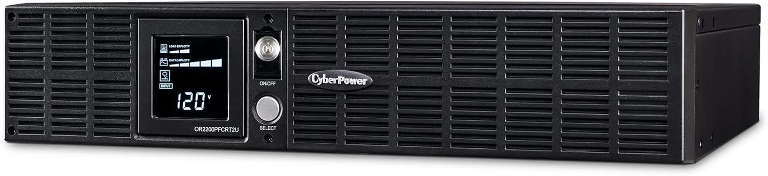 CyberPower OR2200PFCRT2U PFC Sinewave UPS System, 2000VA/1540W, 8 Outlets, AVR, 2U Rack/Tower