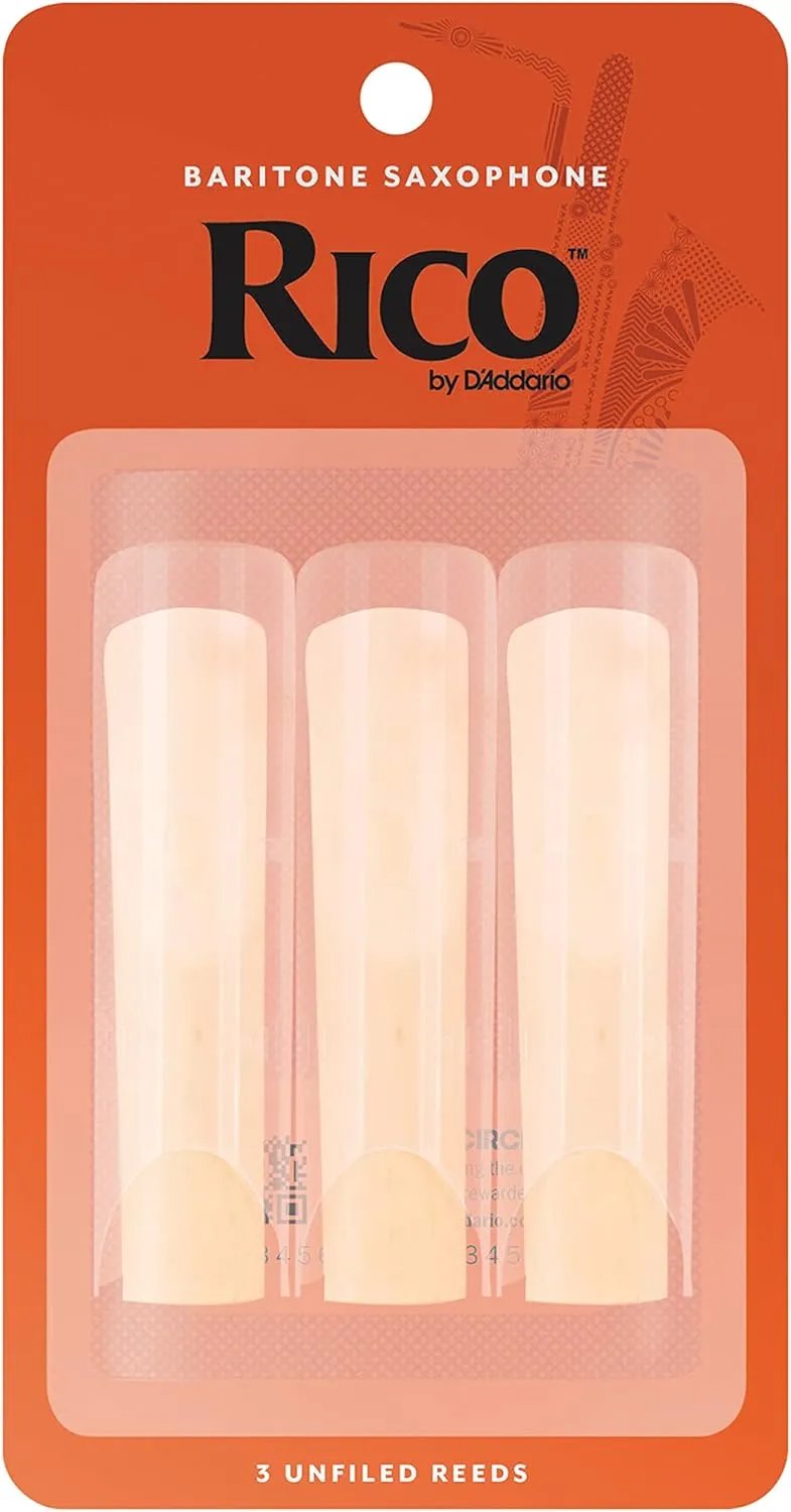 D’Addario Woodwinds - Rico Baritone Sax Reeds - RLA0330 - Strength 3.0, 3-Pack