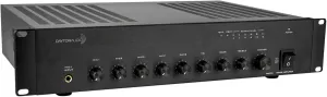 Dayton Audio DA60R 60W 2U Rack Mount Mixer-Amplifier 70V / 100V or 4 Ohm 3 Mic 2 Aux 1 Tel Inputs