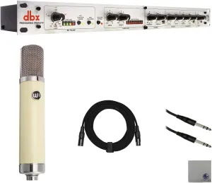 dbx 286s Microphone Preamp/Channel Strip with Warm Audio WA-251 Large-Diaphragm Tube Condenser Microphone, XLR Cable, 1/4" to 1/4" TRS Cable and StreamEye Polishing Cloth