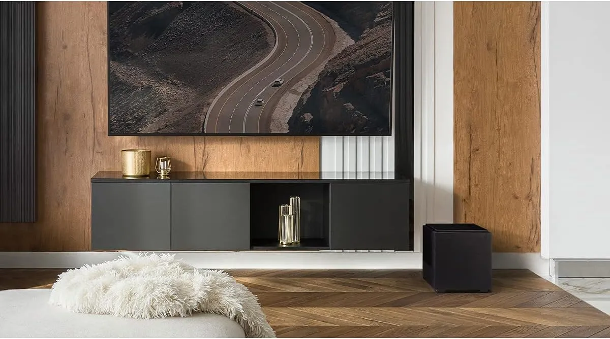 Definitive Technology Descend DN8 8" Subwoofer (2021 Model) - Digitally Optimized for Movies & Music, New 3XR Architecture, 500W Peak Class D Amplifier & (2) Pressure-Coupled 8" Bass Radiators, Black