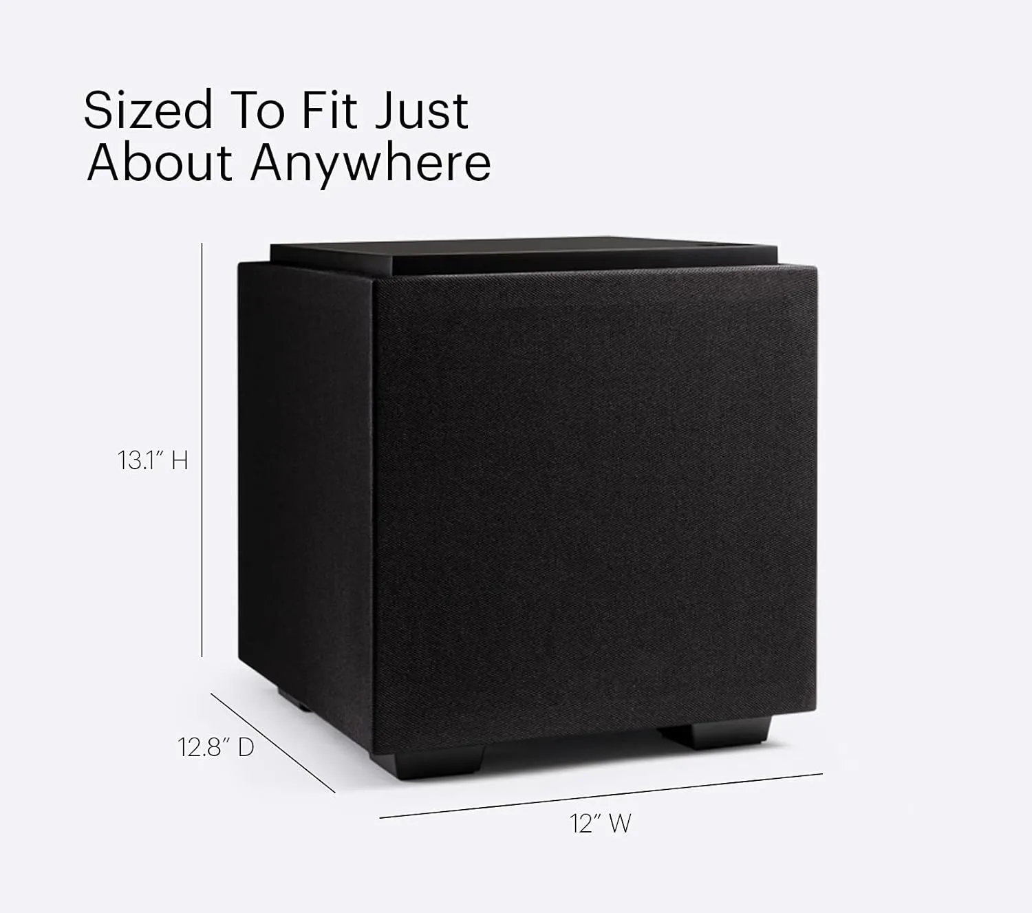 Definitive Technology Descend DN8 8" Subwoofer (2021 Model) - Digitally Optimized for Movies & Music, New 3XR Architecture, 500W Peak Class D Amplifier & (2) Pressure-Coupled 8" Bass Radiators, Black