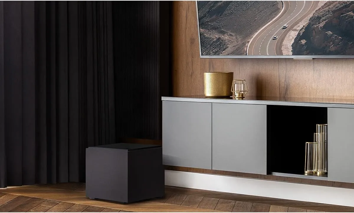 Definitive Technology Descend DN8 8" Subwoofer (2021 Model) - Digitally Optimized for Movies & Music, New 3XR Architecture, 500W Peak Class D Amplifier & (2) Pressure-Coupled 8" Bass Radiators, Black