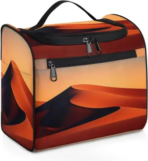 Desert Sunset Hanging Toiletry Bags Travel Makeup Bag Water-resistant Makeup Cosmetic Bag Travel Organizer