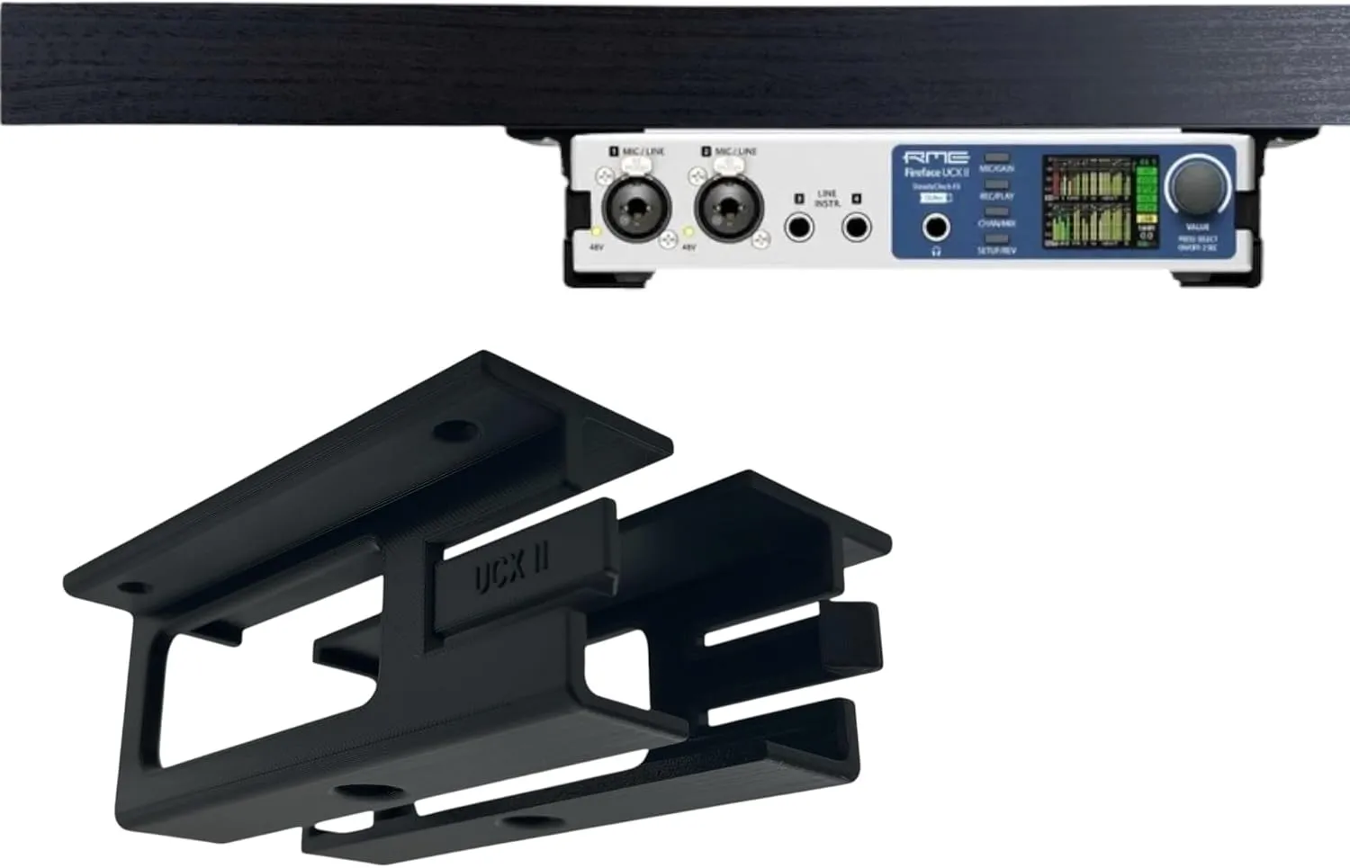 Desk Mount Kit for RME Fireface Ucx II & RME Adi 2 Dac Fs - Under Desk Mount Brackets with Reversible Clips - Secure Mounting Accessories