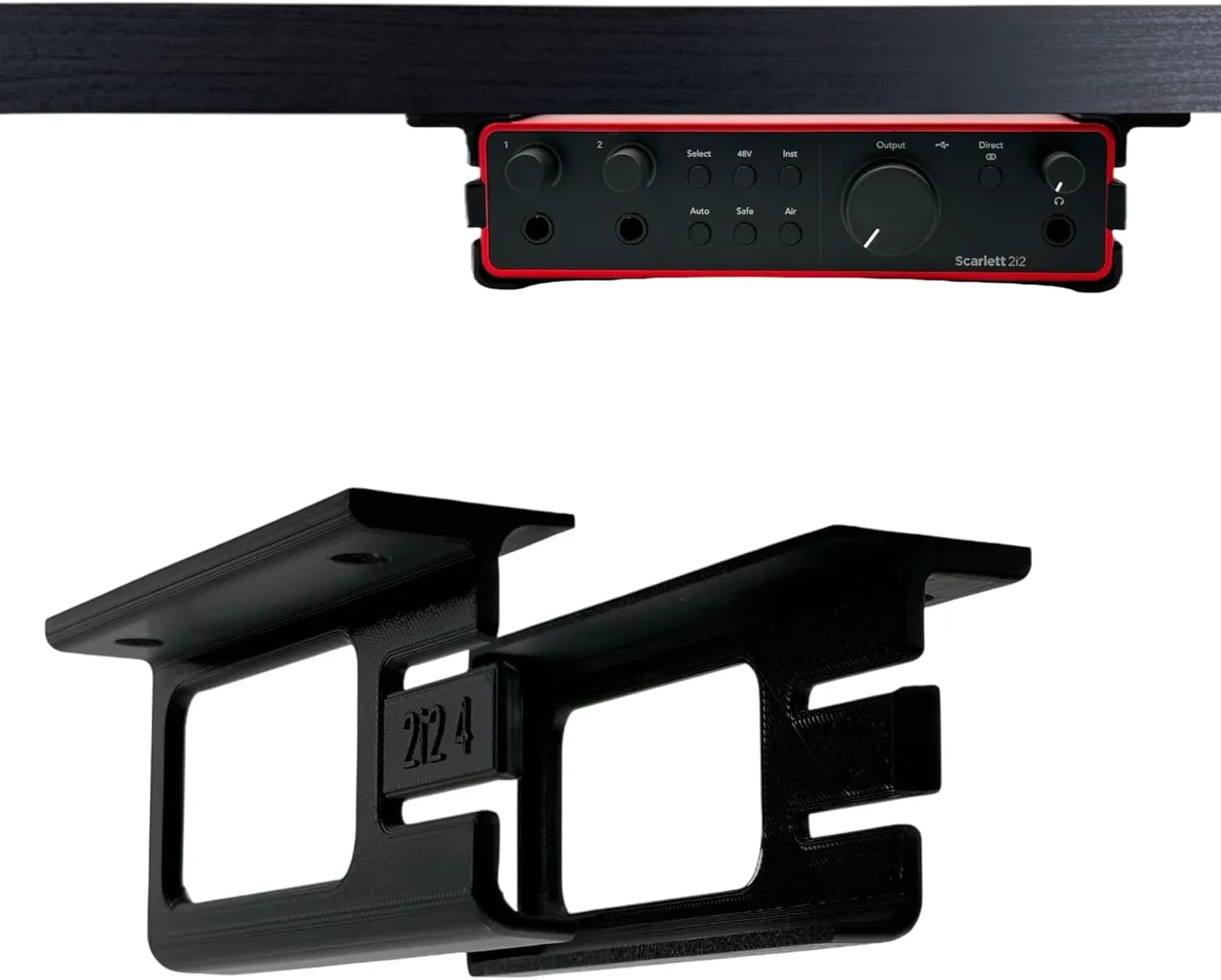 Desk Mount Kit for The Focusrite Scarlett 2i2 (4th Gen) - Under Desk Mount Brackets, Reversible - Secure Mounting Accessories
