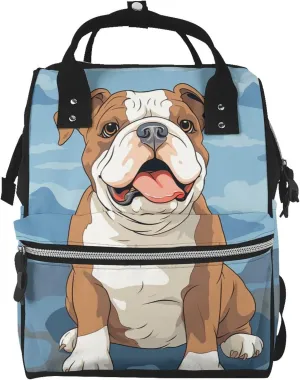 Diaper Bag Backpack bulldog seamless illustration Nappy Backpack Maternity Baby Nappy Bag Changing Bags for Travel