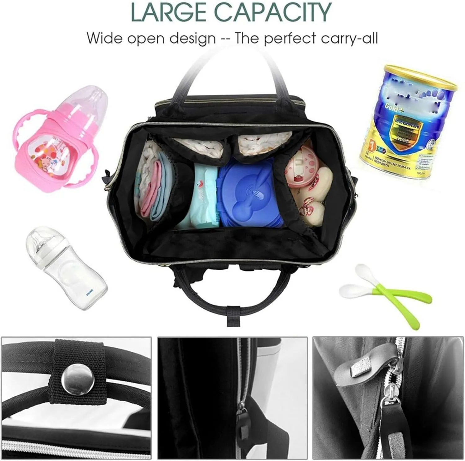 Diaper Bag Backpack Elephant in the Forest Nappy Backpack Maternity Baby Nappy Bag Changing Bags for Travel