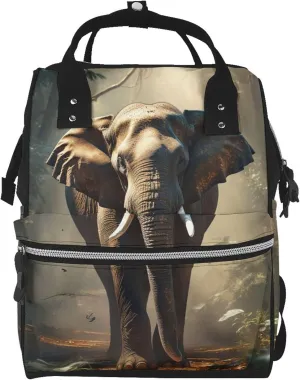 Diaper Bag Backpack Elephant in the Forest Nappy Backpack Maternity Baby Nappy Bag Changing Bags for Travel