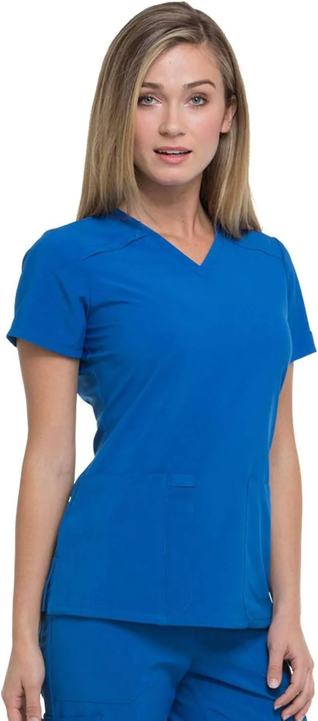 Dickies Women's Scrub Top V-Neck Top with 2 Pockets, Moisture Wicking and 360° Stretch Fabric - DK615