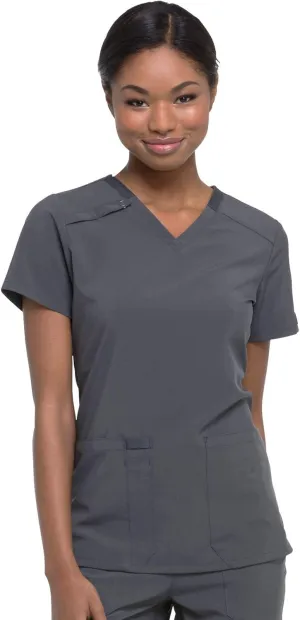 Dickies Women's Scrub Top V-Neck Top with 2 Pockets, Moisture Wicking and 360° Stretch Fabric - DK615