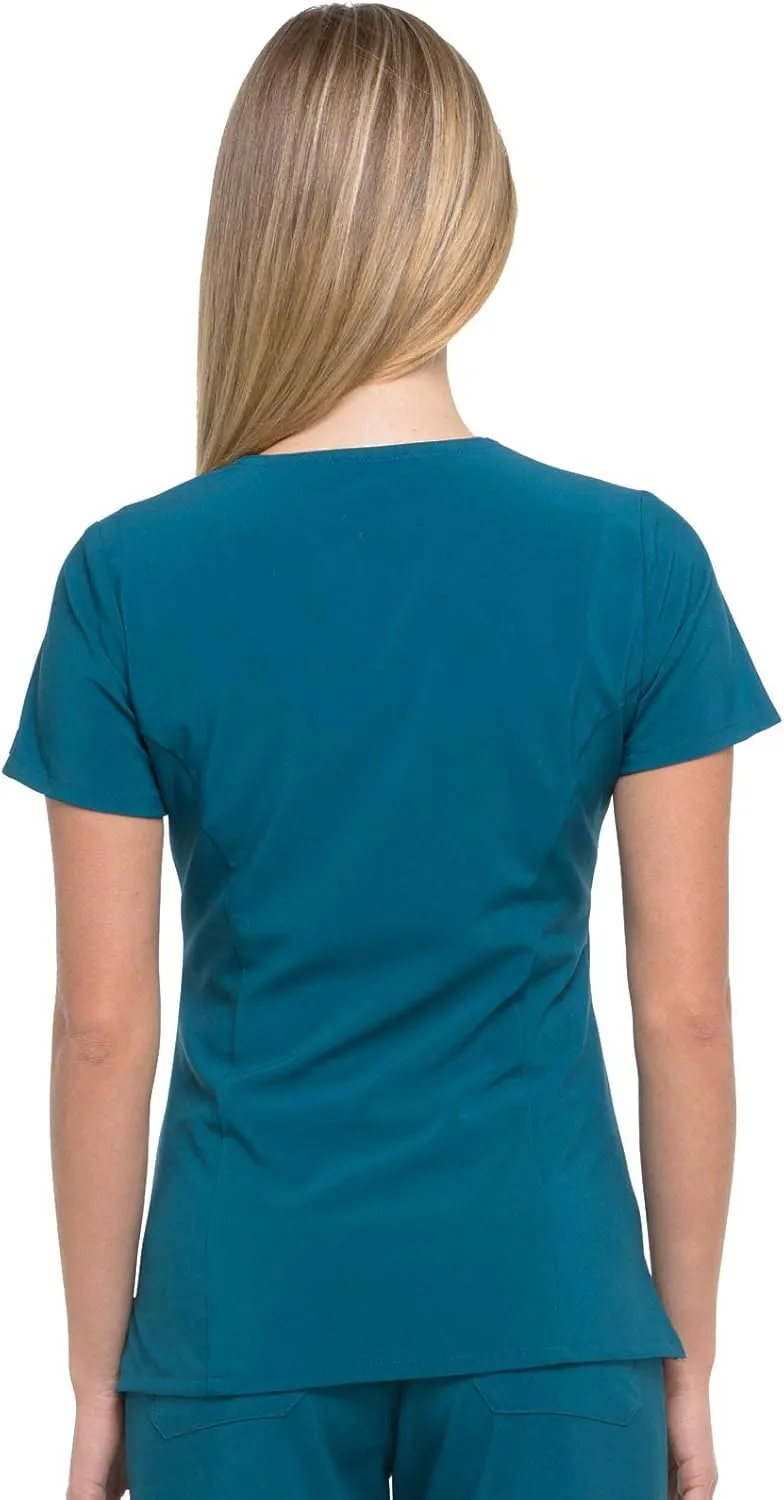 Dickies Women's Scrub Top V-Neck Top with 2 Pockets, Moisture Wicking and 360° Stretch Fabric - DK615