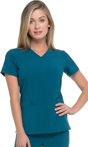 Dickies Women's Scrub Top V-Neck Top with 2 Pockets, Moisture Wicking and 360° Stretch Fabric - DK615