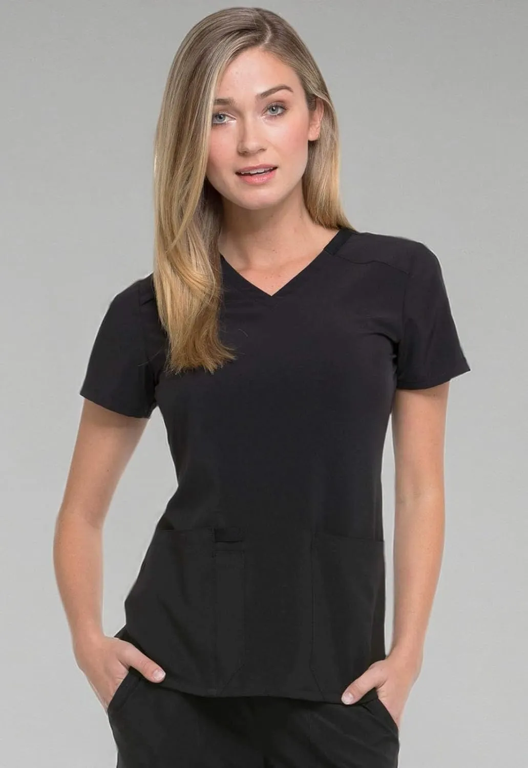 Dickies Women's Scrub Top V-Neck Top with 2 Pockets, Moisture Wicking and 360° Stretch Fabric - DK615