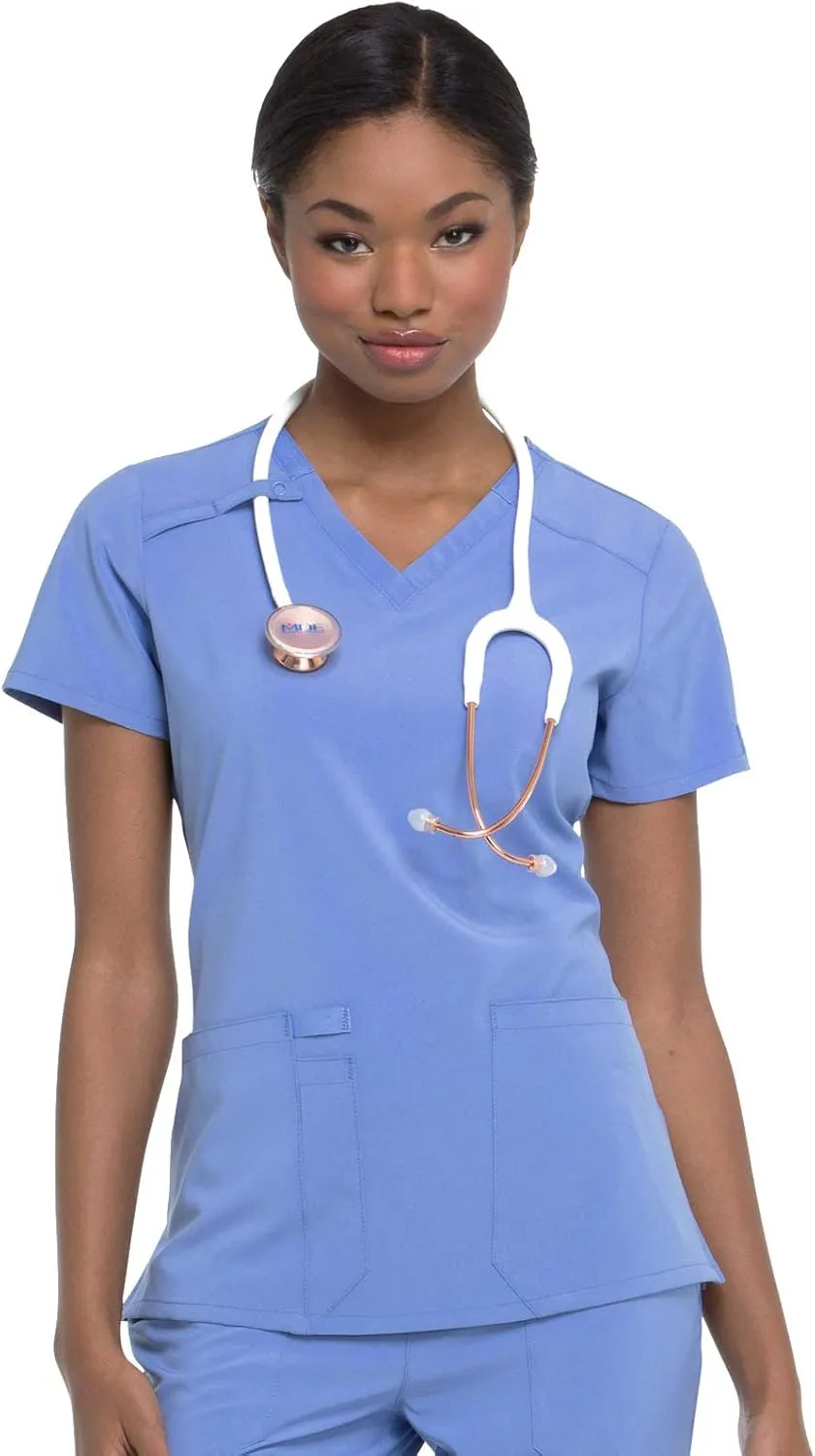 Dickies Women's Scrub Top V-Neck Top with 2 Pockets, Moisture Wicking and 360° Stretch Fabric - DK615