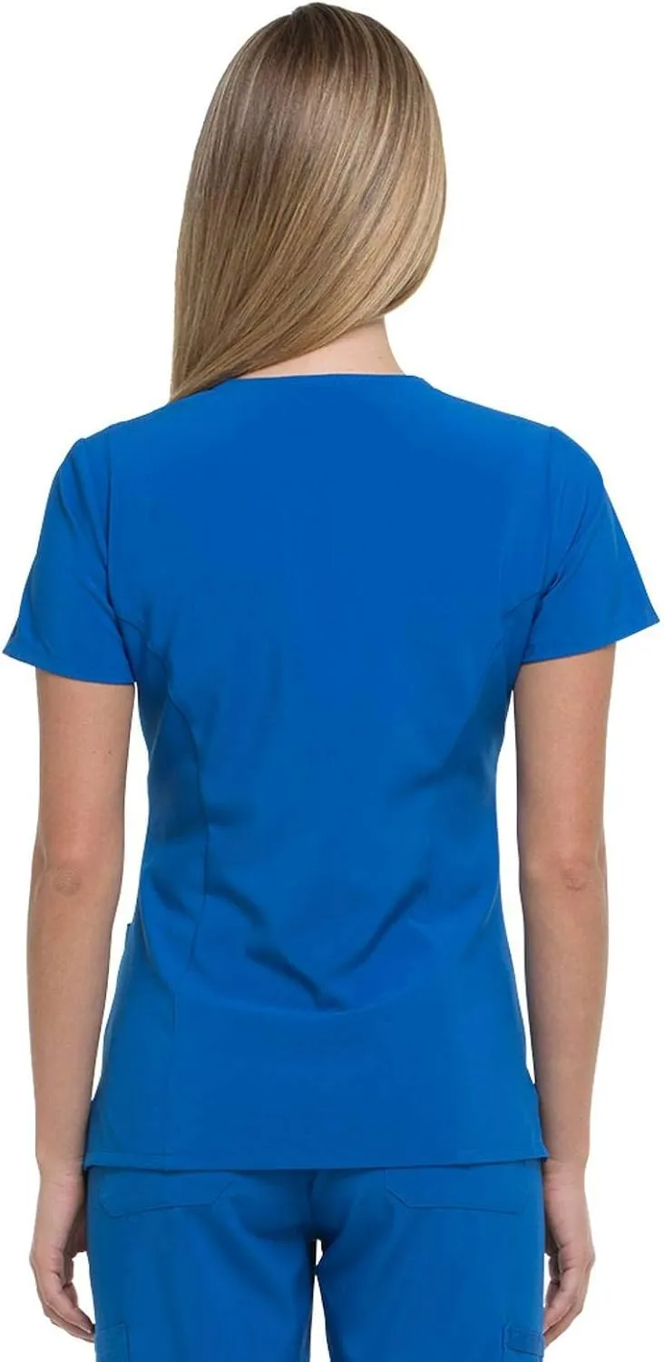 Dickies Women's Scrub Top V-Neck Top with 2 Pockets, Moisture Wicking and 360° Stretch Fabric - DK615