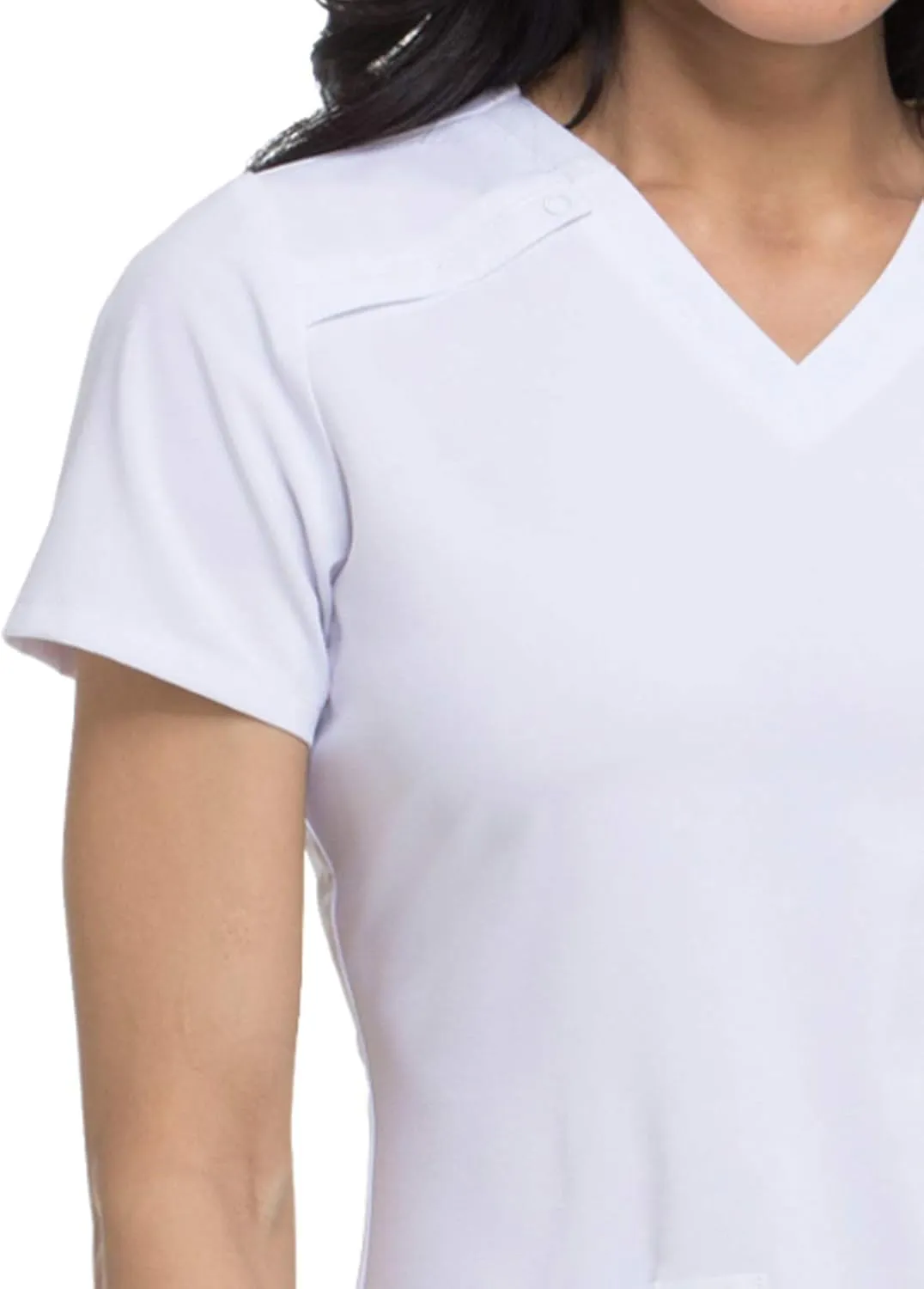 Dickies Women's Scrub Top V-Neck Top with 2 Pockets, Moisture Wicking and 360° Stretch Fabric - DK615