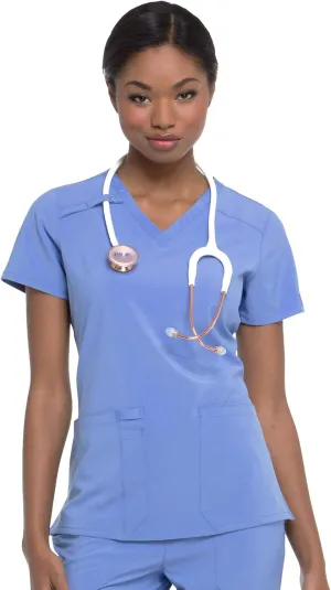 Dickies Women's Scrub Top V-Neck Top with 2 Pockets, Moisture Wicking and 360° Stretch Fabric - DK615