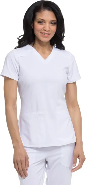 Dickies Women's Scrub Top V-Neck Top with 2 Pockets, Moisture Wicking and 360° Stretch Fabric - DK615