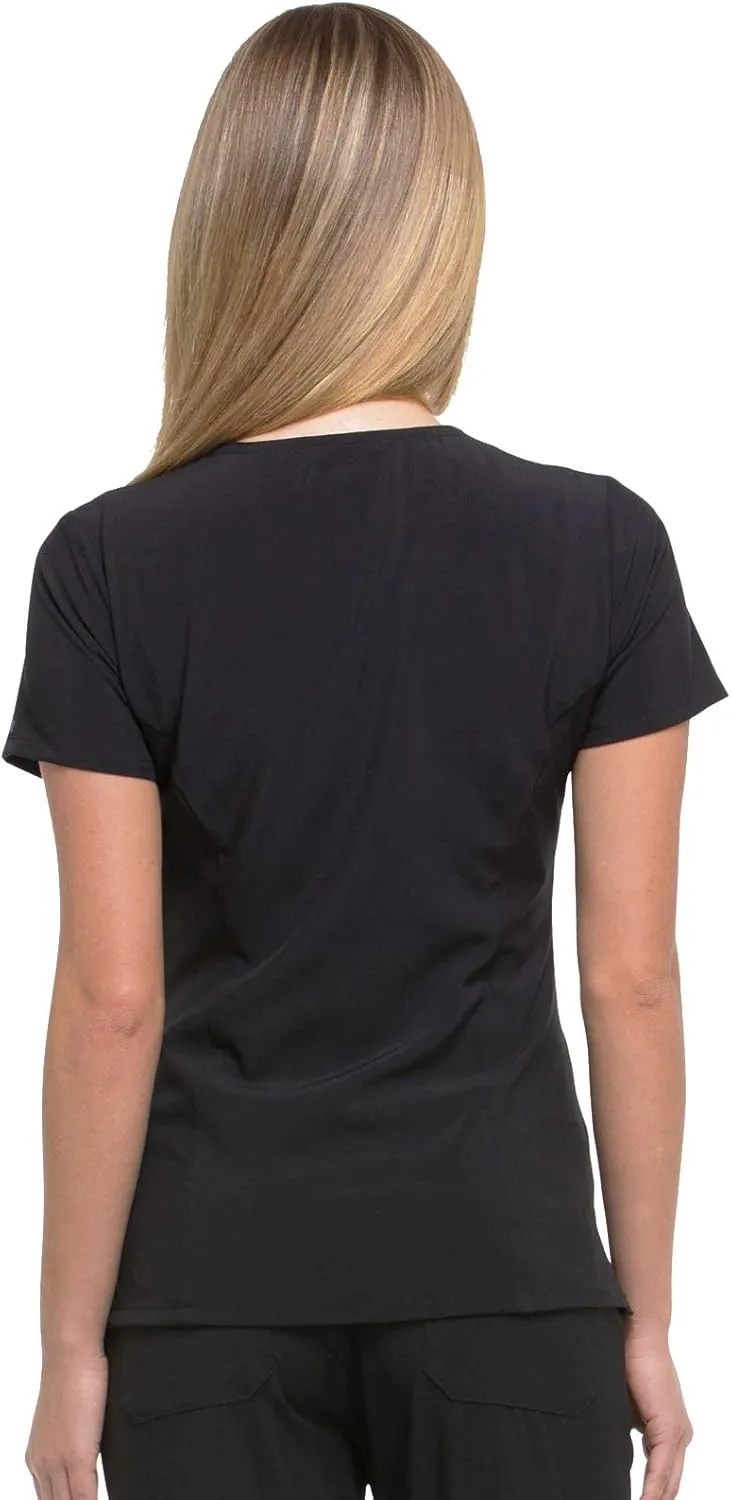 Dickies Women's Scrub Top V-Neck Top with 2 Pockets, Moisture Wicking and 360° Stretch Fabric - DK615