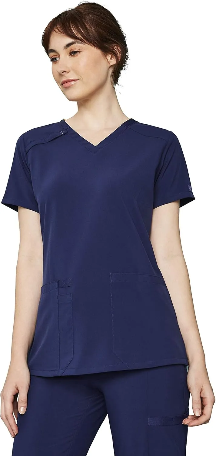 Dickies Women's Scrub Top V-Neck Top with 2 Pockets, Moisture Wicking and 360° Stretch Fabric - DK615