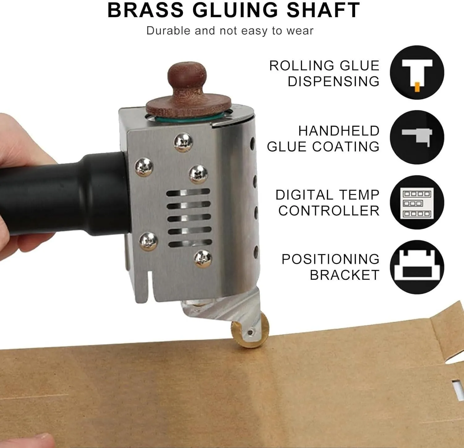 Digital Display Hot Melt Gluing Machine,Hand Push Handbag Glue Rolling Machine 50 ml,Household‌ Digital Display Envelope Glue Dispensing Device(220V)