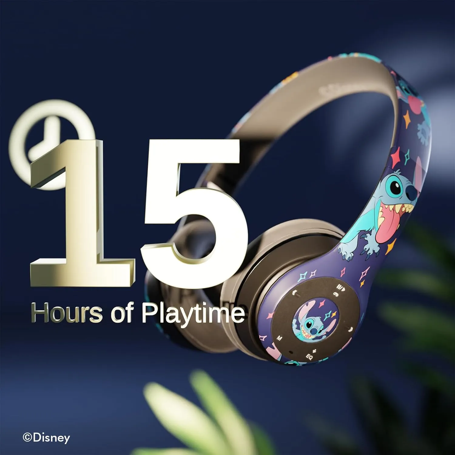 Disney Lilo & Stitch Lick Bluetooth Over-Ear Headphones, Wireless Foldable Headset with Built-in Microphone - Lilo & Stitch Lick Design, for Adults and Kids, Comfortable Auriculares: Electronics