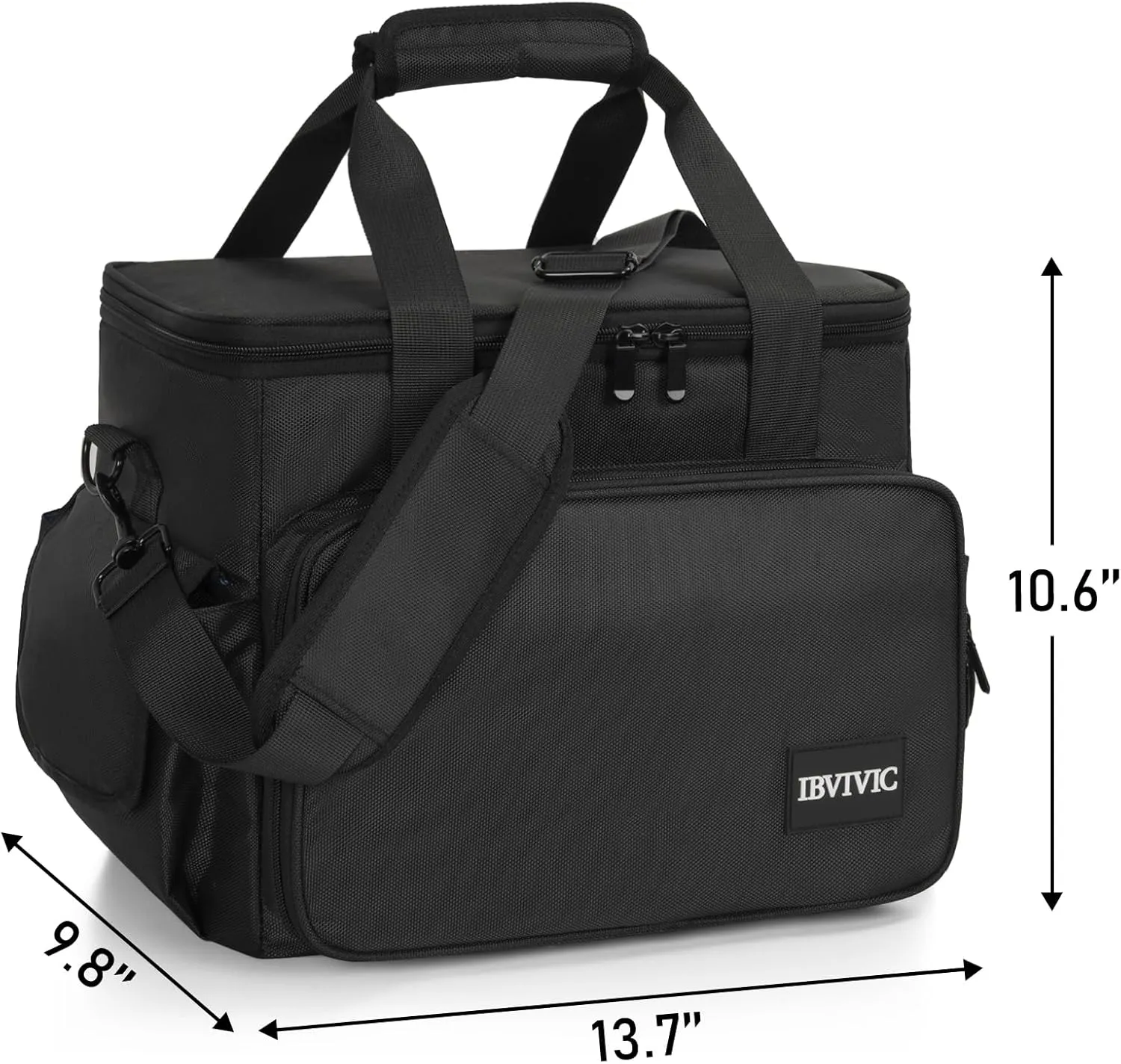 DJ Cable File Bag with 6 Detachable Dividers High Capacity Gig Cable Bag for Cords,DJ Gear,Sound Instrument and Accessories, Blue