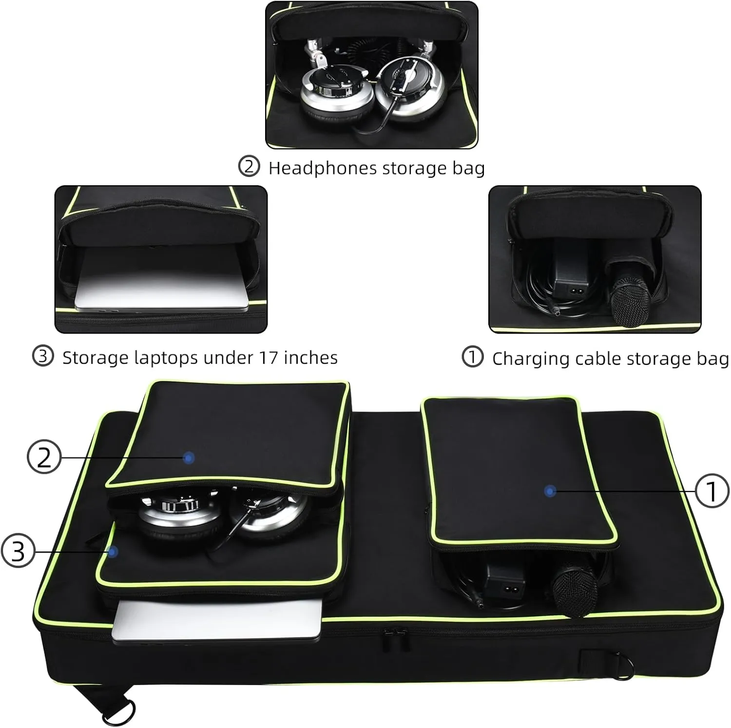 DJ controller portable bag for Alpha Theta DDJ-GRV6/Pioneer DDJ FLX10/DDJ 1000/DDJ 1000SRT Easy carrying to outdoor DJ controller package (For Pioneer ddj FLX10 case)