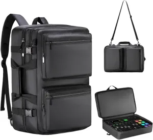 DJ Mixer Case Compatible with RODECaster Pro,RODECaster Pro II,RODECaster Duo,DJ Backpack with Multi-Pockets for DJ Equipment,Soft Audio Mixer Travel Bag|Rodecaster Pro 2 Case for Podcast Equipment