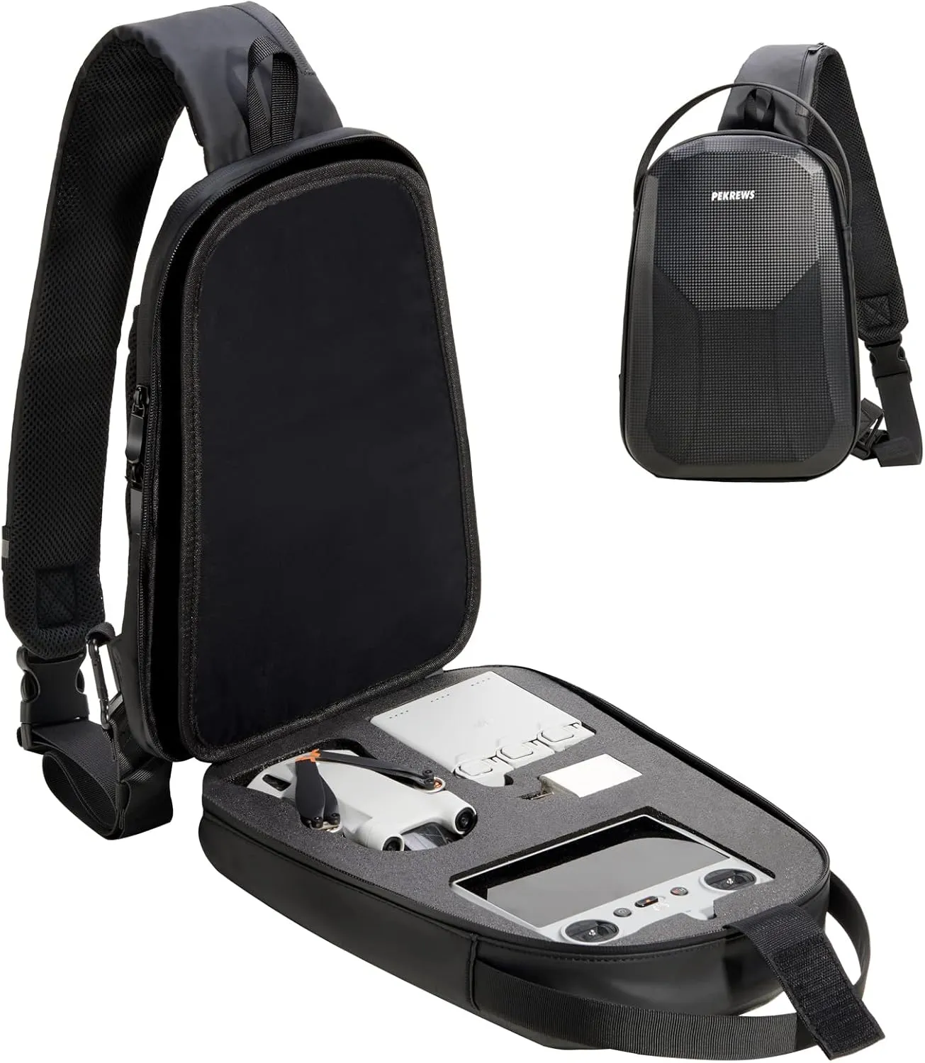 DJI Mini 3 Case, Mini 4 Pro Case, Portable Drone Bag Compatible with Fly More Combo Accessories, Waterproof Travel RC 2 Backpack for DJI RC/2/N3/N2/N1 Controller and Drone Accessories