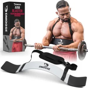DMoose Fitness Arm Blaster for Biceps & Triceps, Premium Neck Padding Support with Adjustable Straps, Bicep Blaster for Strength Training, Biceps Workout Equipment