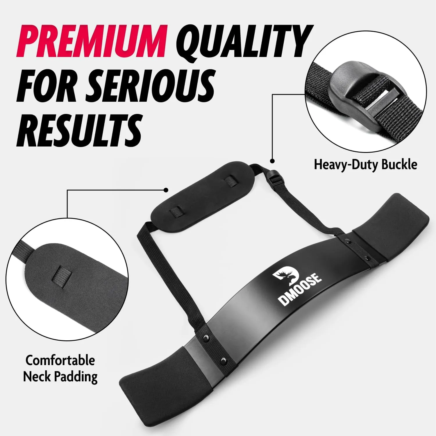 DMoose Fitness Arm Blaster for Biceps & Triceps, Premium Neck Padding Support with Adjustable Straps, Bicep Blaster for Strength Training, Biceps Workout Equipment