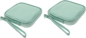 DOITOOL 2pcs Electronic Earphone Organizer Bag Travel Organizer Large Opening for Cord Accessories Portable