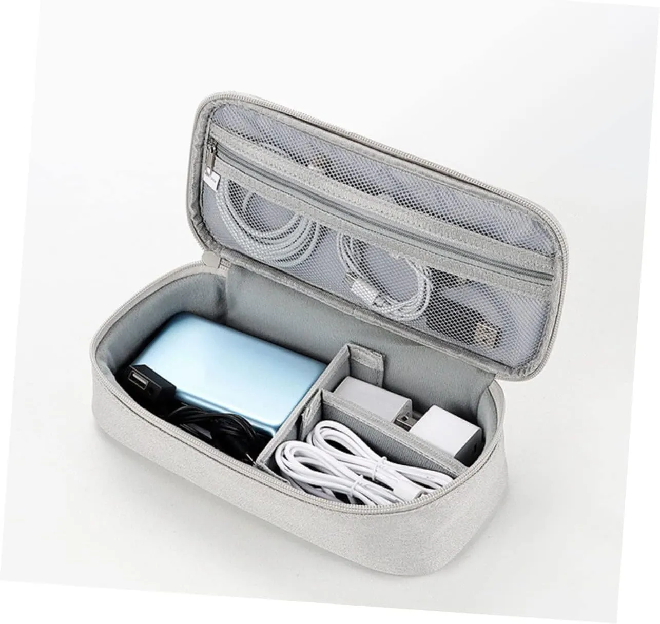 DOITOOL 3pcs Data Cable Storage Bag Charger Organizer Case Carrying Case Outdoor Bag Electric Wire Travel