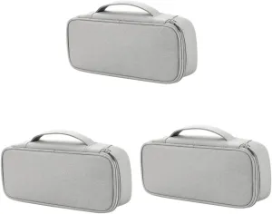 DOITOOL 3pcs Data Cable Storage Bag Charger Organizer Case Carrying Case Outdoor Bag Electric Wire Travel