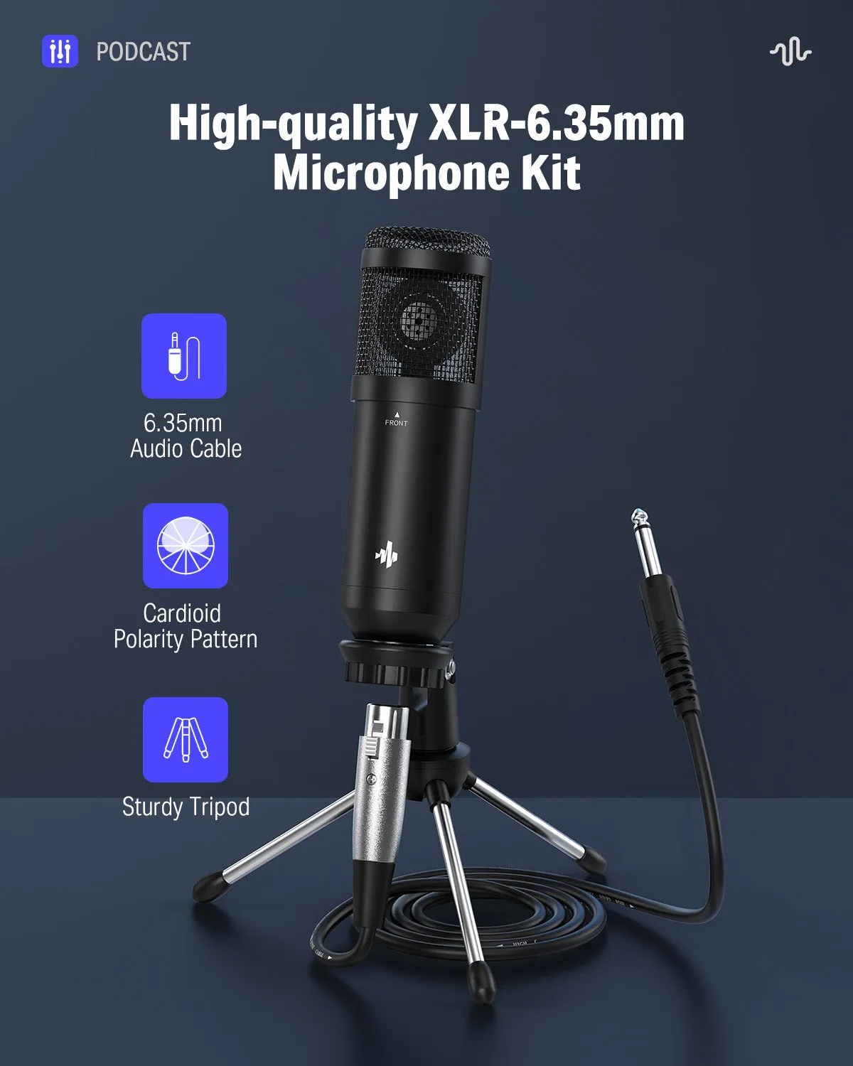 Donner Podcast Equipment Bundle Audio Interface with Sound Card Mixer and Microphone Kit