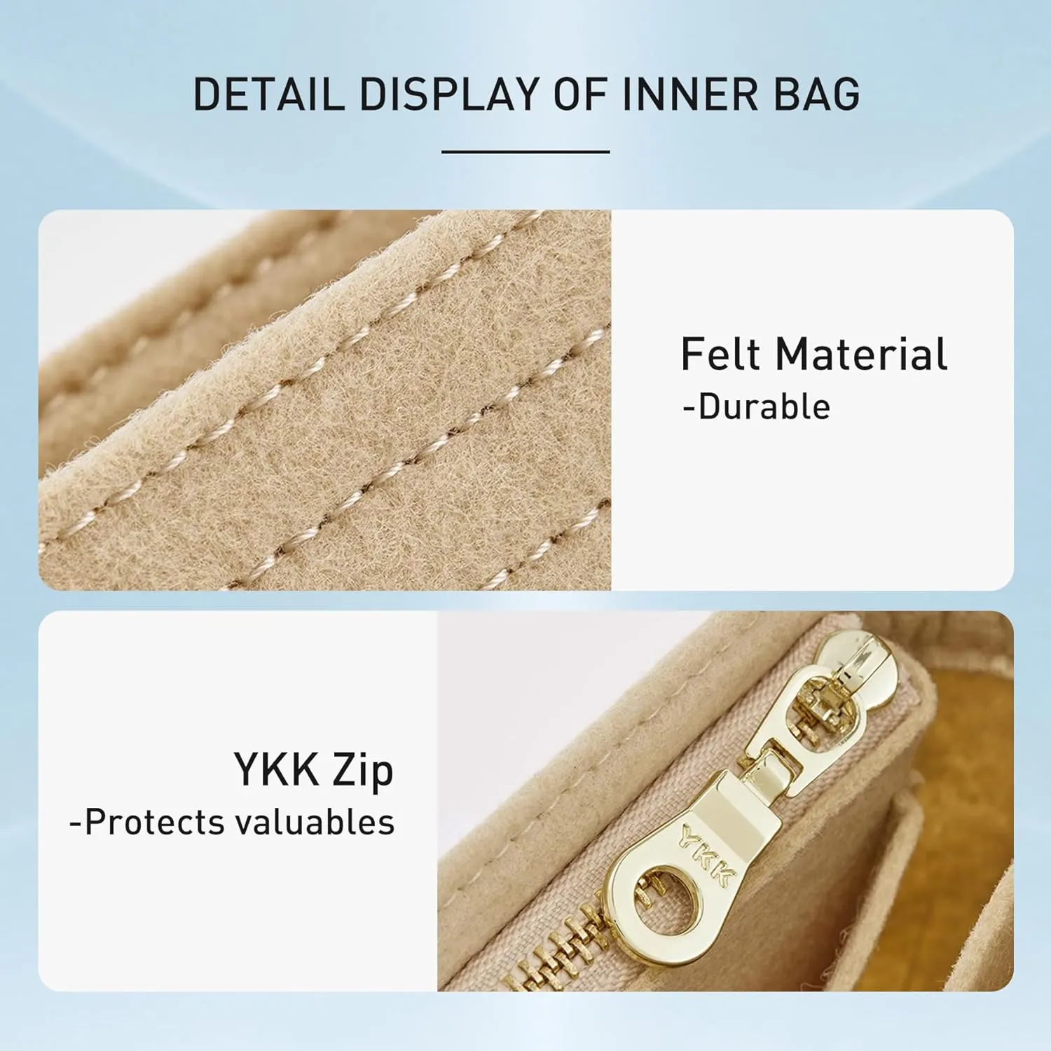 Doxo Longchamp Mini Organizer Insert,Suitable for Le pliage XS and More,Keeps Tote Handbags Shaped & Neat(Beige,Mini)