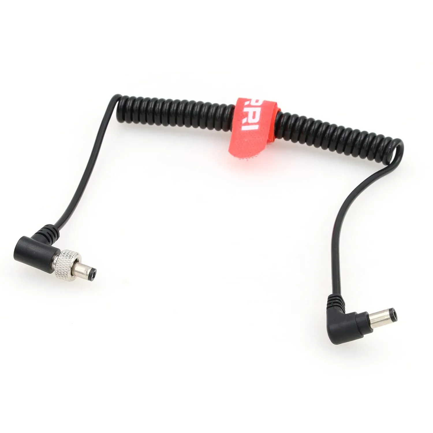 DRRI Power Spring Cable Locking Dc 2.5mm Right Angle to Dc 2.5 Right Angle for Lectrosonics SR receivers Atomos Ninja V/Smallhd 702 Touch